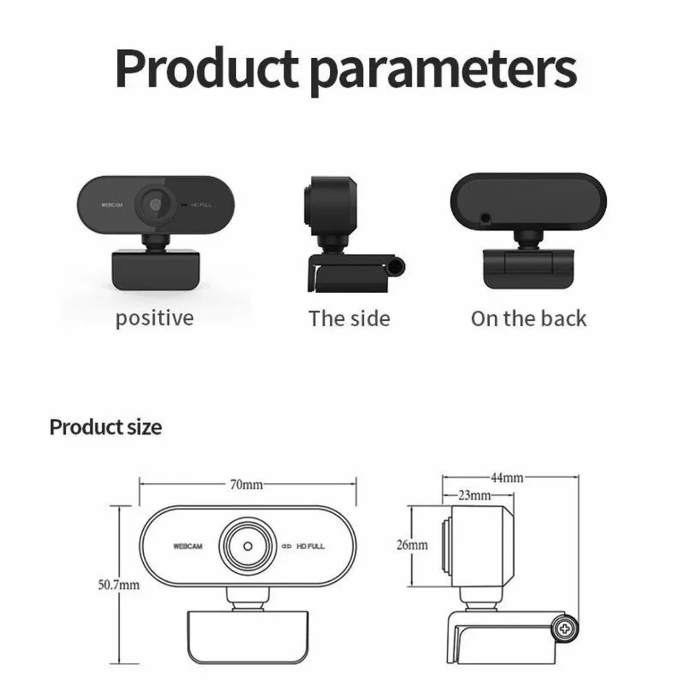 1080P HD Webcam With Microphone Auto Focusing Web Camera For PC Laptop Desktop
